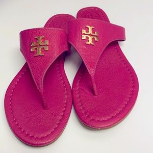 Tory Burch Jolie Flat Thong Hot Pink 7.5